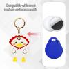 Leather Keychain Case Holder Compatible with Apple AirTag, GPS Airtag Keychain Finder Tracker with Key Ring, Anti-Scratch Protective Air Tag Cover for Keys, Wallet(Red White Chicken) view 4