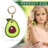 Leather Keychain Case Holder Compatible with Apple AirTag, GPS Airtag Keychain Finder Tracker with Key Ring, Anti-Scratch Protective Air Tag Cover for Keys, Wallet(Avocado) view 2