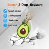 Leather Keychain Case Holder Compatible with Apple AirTag, GPS Airtag Keychain Finder Tracker with Key Ring, Anti-Scratch Protective Air Tag Cover for Keys, Wallet(Avocado) view 3