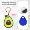Leather Keychain Case Holder Compatible with Apple AirTag, GPS Airtag Keychain Finder Tracker with Key Ring, Anti-Scratch Protective Air Tag Cover for Keys, Wallet(Avocado) view 4