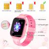 OKYUK 4G SmartWatch for Kids, 1.69'' Touch Screen Child's Mini Cell Phone Watch with GPS Tracker, SOS Calling, Face Unlock Wristwatch for Boys Girls, Birthday Xmas Gifts for Age 3-12 Years (Pink) view 2