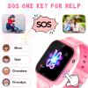OKYUK 4G SmartWatch for Kids, 1.69'' Touch Screen Child's Mini Cell Phone Watch with GPS Tracker, SOS Calling, Face Unlock Wristwatch for Boys Girls, Birthday Xmas Gifts for Age 3-12 Years (Pink) view 4