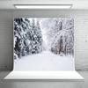 10x6.5ft Winter Forest Trail Background Heavy Snow Pressure Branches Snow Covered Banner Photo Background view 1