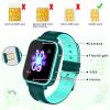 4G SmartWatch for Kids, 1.69'' Touch Screen Child's Mini Cell Phone Watch with GPS Tracker, SOS Calling, Face Unlock Wristwatch for Boys Girls, Birthday Xmas Gifts for Age 3-12 Years (Cyan-Blue) view 2
