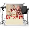 10X20ft Christmas Tree Christmas Fireplace Photography Background Christmas Wreath Gift Socks Background view 1