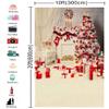10X20ft Christmas Tree Christmas Fireplace Photography Background Christmas Wreath Gift Socks Background view 3