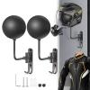 Motorcycle Helmet Holder Wall Mount 180 Degree Rotation Metal Bike Helmet Rack Mount Bicycle Helmet Display Stand Hanger with 2 Hooks Accessories for Motorcycle Bike Baseball Rugby - Gray, 2 Pcs