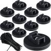 Yookeer 60 Pieces Magnetic Zip Tie Mount Multipurpose Cable Holder Magnets Magnetic Wire Management Bases with Heavy Duty Zip, Mount Nylon Cable Ties in Total (43 mm) view 1