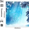 10X10ft Winter Outdoor Snow Scene Photography Background Pine Branches Christmas Wonderland Photo Background Portrait Photography Props Backdrops view 3