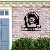 SILYHEART ShihTzu Wall Art with Custom House Number Funny Animal Pet Sign Modern Home Decor Personalized Front Porch Address Plaque ShihTzu Lover Gifts Dog Door Hanger 18in view 2