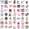 100Pcs Inspirational Feminist Stickers Pack,Girl Power Rights Feminism Colorful Vinyl Sticker,Laptop Water Bottle Phone Skateboard Stickers Decals for Women Ladies Girls view 2