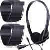 Yunsailing 30 Pack Classroom Headphones with Microphone Headphones Bulk Class Set Lightweight Adjustable Earphones on Ear with 3.5 mm Jack(Plastic Stem) view 1