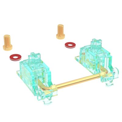 DUROCK Stabilizer V3, Screw in Stabilizers with 2u 6.25u 7u Wires, PCB Mount Keyboard Stabilizers for Mechanical Keyboards (V3 Teal 100% Kit)