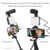 Andoer Smartphone Vlogging Kit Phone Stand Tripod + Microphone + Video Light + Clip + 3.5mm TRS to TRRS Audio Cable for Live Streaming Video Recording view 2