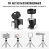 Andoer Mini Ball Head Tripod Head, 1/4 Screw Cold Shoe Mount Ball Head with 360 Rotating Aluminium Alloy Ball Head for Camera Mobile Phone Holder Tripod view 4