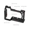 Andoer Aluminum Alloy Camera Cage Rig with Cold Shoe Mount ARRI Locating Hole 1/4 3/8 Threaded Holes Replacement for Sony A6000/A6100/A6300/A6400/A6500 Cameras view 3