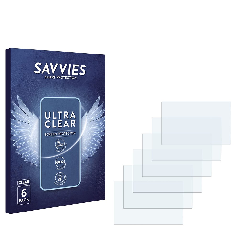 savvies Screen Protector Compatible with Bauknecht W Active 711CC Protection Film Clear 6-Pack