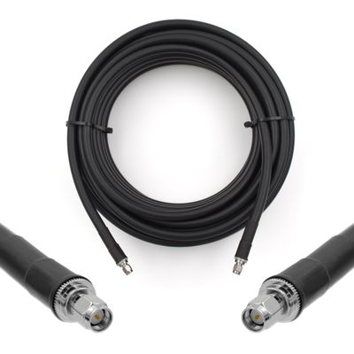 RANGEFUL SMA Cable 15m 49.2ft Ultra Low Loss Coax Cable 8D-FB 11.1mm Extension Lead Black SMA Male to SMA Male Coaxial 50ohm