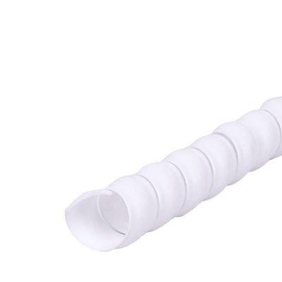 1Meter/pc ID 8-45mm Line Organizer Pipe Protection Flexible Spiral Wrap Winding Cable Wire Protector Cable Sleeve Cover Tube (Color : White, Inside Diameter : ID 8mm)