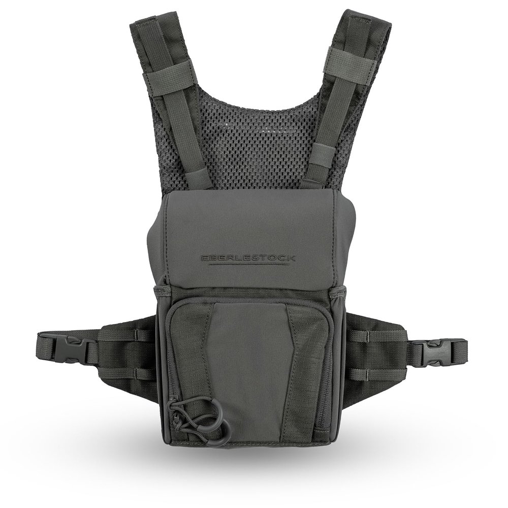Eberlestock Recon Modular Bino Pack - Advanced Binocular Harness System with Customizable Attachments - Gray - Large