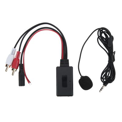 Aramox Car AUX in Adapter Cable with Microphone Handsfree Audio Music Cable Adapter for Pioneer for for with 2 Audio Port