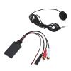Aramox Car AUX in Adapter Cable with Microphone Handsfree Audio Music Cable Adapter for Pioneer for for with 2 Audio Port view 2