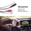 Aramox Car AUX in Adapter Cable with Microphone Handsfree Audio Music Cable Adapter for Pioneer for for with 2 Audio Port view 3