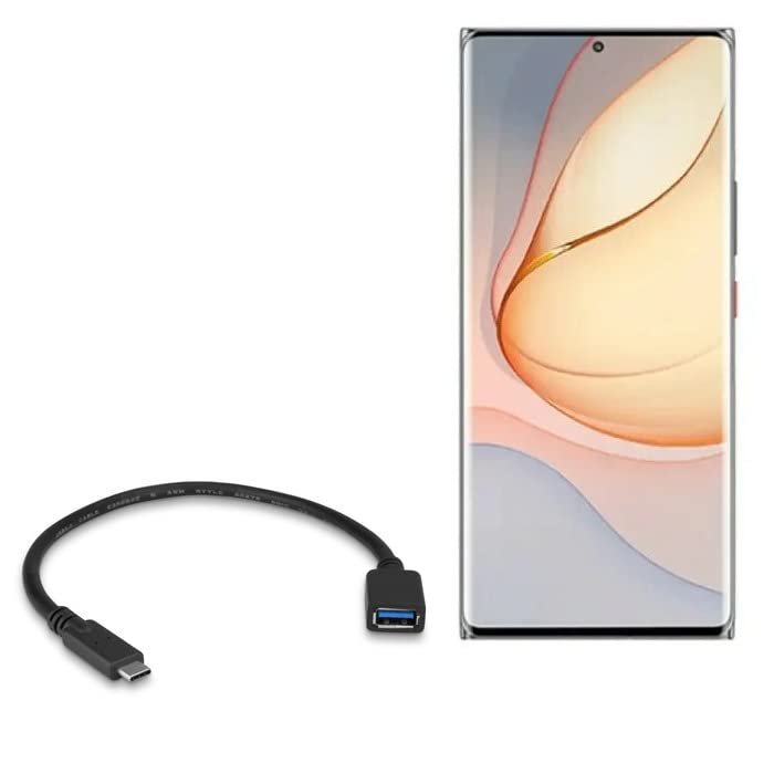 BoxWave Cable Compatible with ZTE Nubia Z40 Pro - USB Expansion Adapter, Add USB Connected Hardware to Your Phone