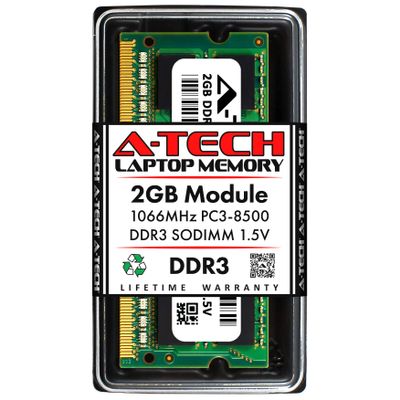 A-Tech 2GB RAM for Acer TravelMate 8531 | DDR3 1066MHz PC3-8500 SODIMM 204-Pin Memory Upgrade