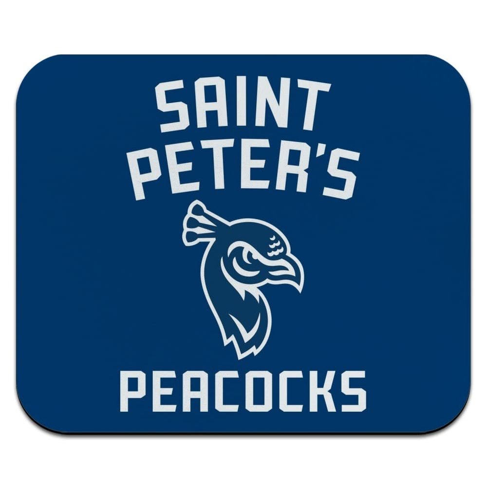 Saint Peters University Peacocks Logo Low Profile Thin Mouse Pad Mousepad