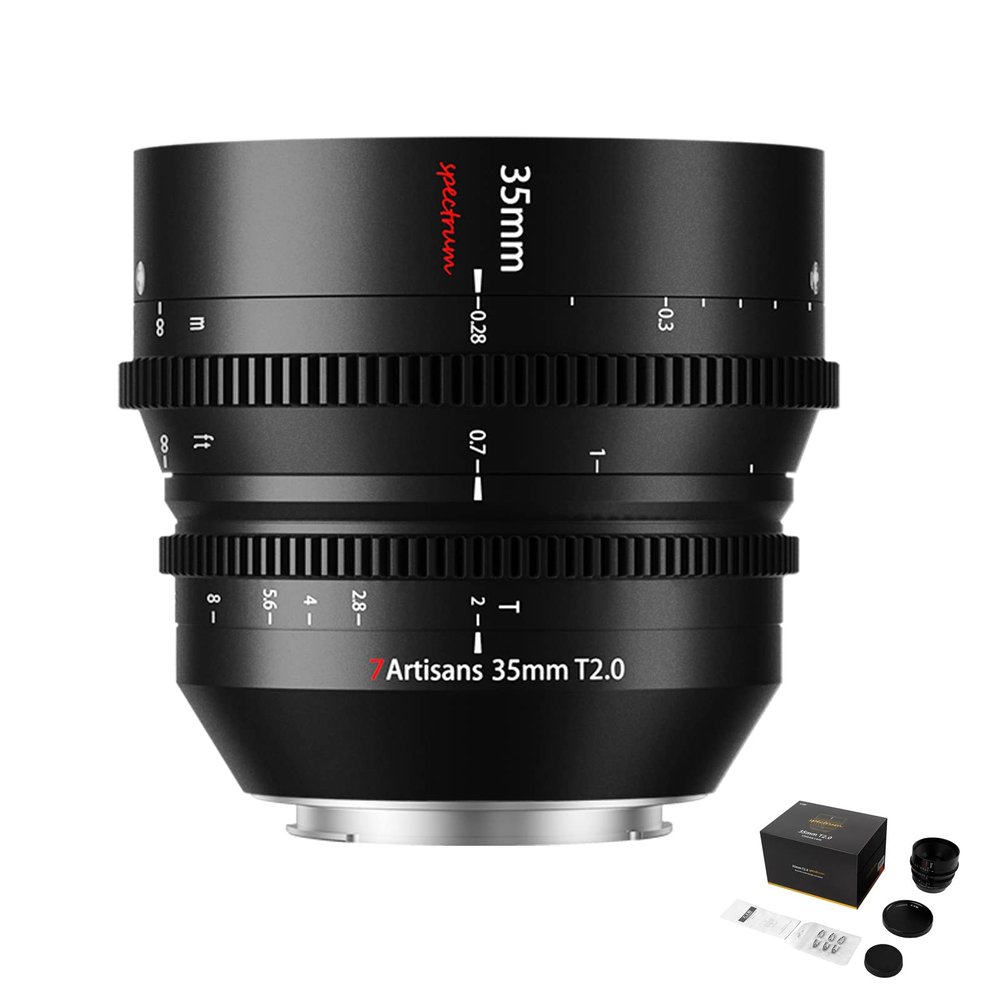 7artisans 35mm T2.0 Cine Lens for Z Mount,Full Frame Large Aperture for Z5 Z6 Z7 Z9 Z50 Z6II ZFC Mirrorless Camera Lenses
