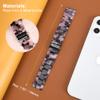 AWSMOR Compatible with Fitbit Versa 2 /Versa/Versa Lite Band Women men Resin Wristbands Strap with Metal Stainless Steel Buckle Replacement for Fitbit Versa 2 SmartwatchTortoise Stone view 4