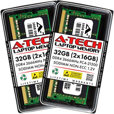 A-Tech 32GB Kit (2x16GB) RAM for Acer Enduro N3 EN314-51W | DDR4 2666MHz PC4-21300 SODIMM 260-Pin Memory Upgrade