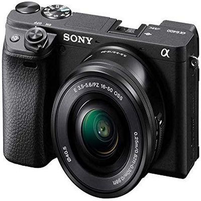 Sony Alpha 6400 | APS-C Mirrorless Camera with Sony 16-50 mm f/3.5-5.6 Power Zoom Lens (Fast 0.02s Autofocus 24.2 Megapixels, 4K Movie Recording, Flip Screen for Vlogging), Black (Renewed)