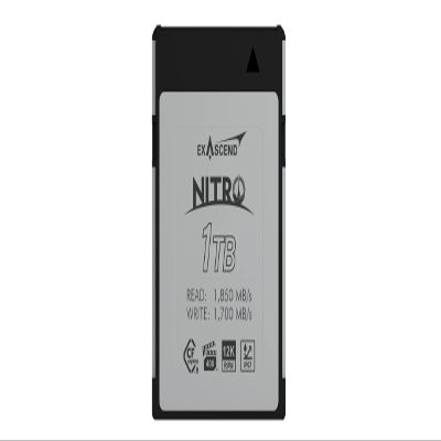 Exascend 1TB Nitro CFexpress Type B Card, VPG400-Certified, IP67-Certified, Sustained Write 1,700MB/s, Compatible with Canon, Nikon, Panasonic and Other Cameras.