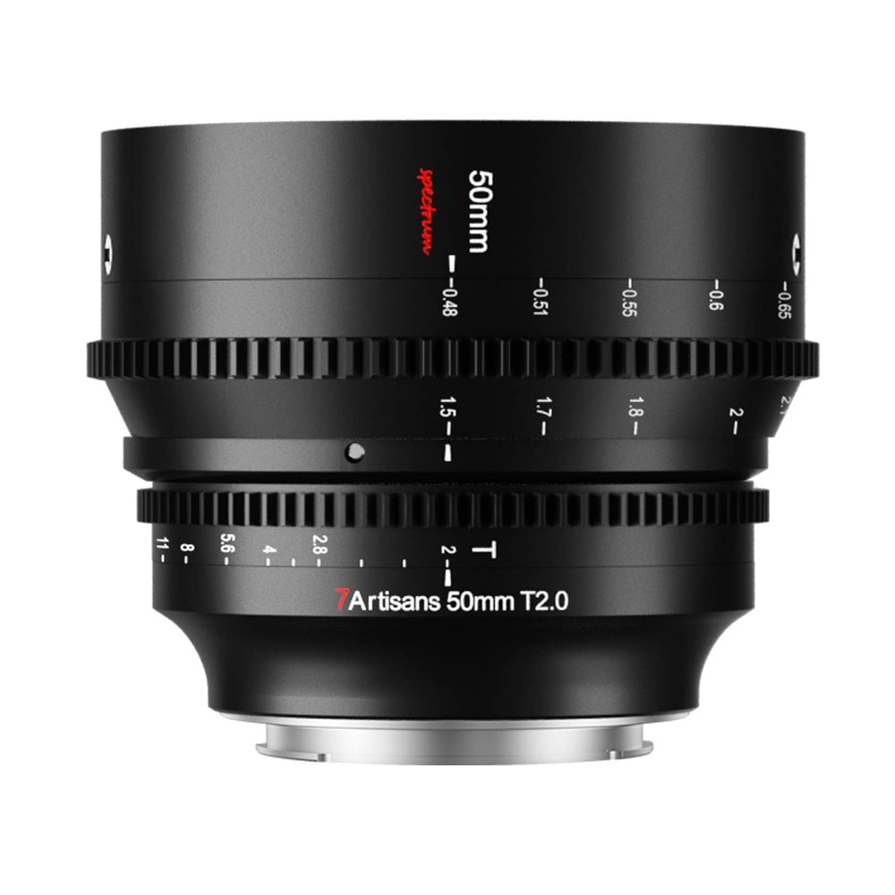 7artisans 50mm T2.0 Cine Lens for Z Mount,Full Frame Large Aperture Mirrorless Camera Lenses