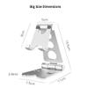 pickyegg.com Universal Folding Aluminum Alloy Mount Holder Stand for iPad Cell Phone Tablet (Black,Big Size 13.5cm) view 3
