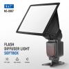 NEEWER Flash Diffuser Light Softbox 9" x 7", Universal, Collapsible with Storage Pouch Compatible with Canon Nikon Sony Godox Yongnuo NEEWER speedlight view 2