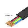 Coorle Telephone Cord 1000 FT Flat Black Roll(305m), 7 * 0.12mm Phone Extension Cable for Electric Curtains, Telephone view 4