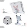 VESA Kiosk POS Stand | CTA Rotating VESA POS Kiosk Mount | Acrylic Security VESA Enclosure | iPad 10.2-inch (7th/8th/9th) Gen | Air 3 | Pro 10.5 inch | - White - (PAD-HSKSWAE) view 2