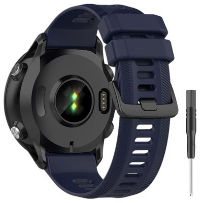 Ankersaila Soft Silicone Band Compatible with Garmin Forerunner 955/Forerunner 945/Forerunner 935/Instanct 2/Instanct/Descent G1/Fenix 6/Fenix 6 Pro/Fenix 5/Fenix 5 Plus (Navy)