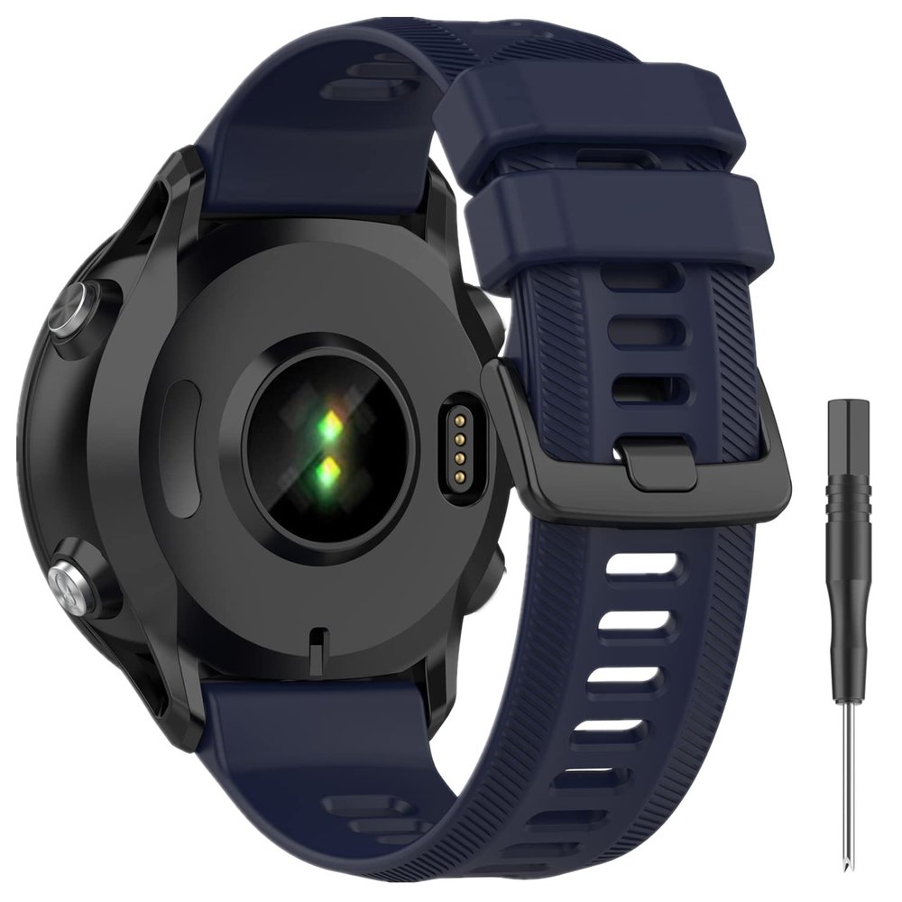 Ankersaila Soft Silicone Band Compatible with Garmin Forerunner 955/Forerunner 945/Forerunner 935/Instanct 2/Instanct/Descent G1/Fenix 6/Fenix 6 Pro/Fenix 5/Fenix 5 Plus (Navy)