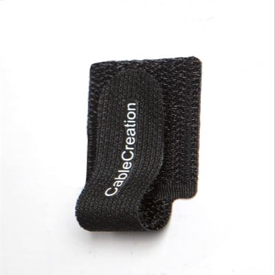CableCreation Cable Ties, Strong Back-Glue Self Adhesive Cable Straps, Cable Management Straps Hook Loop Cord Organizer Wire Ties for Office/Home/Kitchen/Workshop, Black 5 Pack