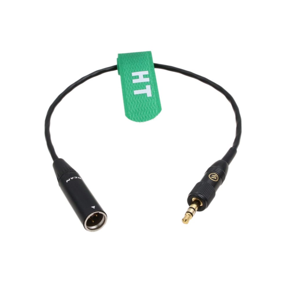 HangTon Audio Cable for Sennheiser EK 500 G4 Wireless Mic Receiver to Canon C70 Camera BMPCC 4K 6K Pro Video Assist Monitor, TA3 to Locking 3.5mm TRS