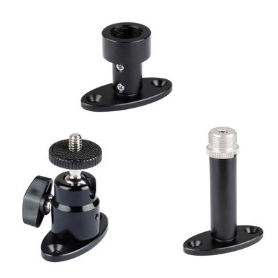 CAMVATE Table/Ceiling Mount With 5/8"-27 Female Thread Hole + Wall Mount Bracket With 5/8"-27 Male Screw + 1/4"-20 Mini Ball Head with Ceiling Mount