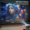 5G WiFi Bluetooth Projector, Native 1080P Outdoor Movie Projector with 200" Display, 380ANSI Home Theater Video Projector 4K Supported, LED Video Projector Compatible with TV Stick, Phone/PC view 4