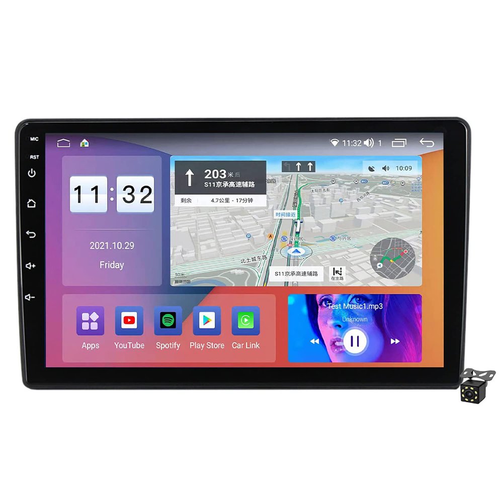 10 Inch Android 11 Car Stereo Radio Receiver for VW Volkswagen Polo/Tiguan/Golf 6 7/Passat/B7/B6/Jetta/Skoda/Octavia Support GPS Navigation BT FM Radio+Backup Camera,M400s/4+64g
