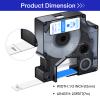 USUPERINK 5 Pack Compatible for Dymo D1 Label Tape 45011 S0720510 Refill Blue on Clear 1/2 inch x 23 feet Labeling Tape for LabelManager PnP 160 210D 260P 280 360D 420P 450D ColorPop Label Maker view 2