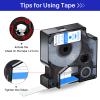 USUPERINK 5 Pack Compatible for Dymo D1 Label Tape 45011 S0720510 Refill Blue on Clear 1/2 inch x 23 feet Labeling Tape for LabelManager PnP 160 210D 260P 280 360D 420P 450D ColorPop Label Maker view 4
