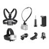 Andoer Sports Camera Accessory Set Chest Strap Mount + Head Strap + Neck Holder + Phone Holder for Cycling Hiking Boating Travel Video Recording Live Stream view 1